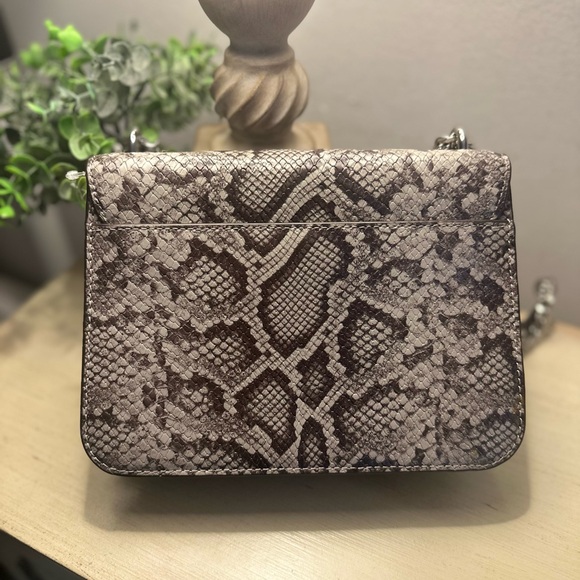 Michael Kors Gray Snake Print Crossbody Bag - Picture 3 of 9